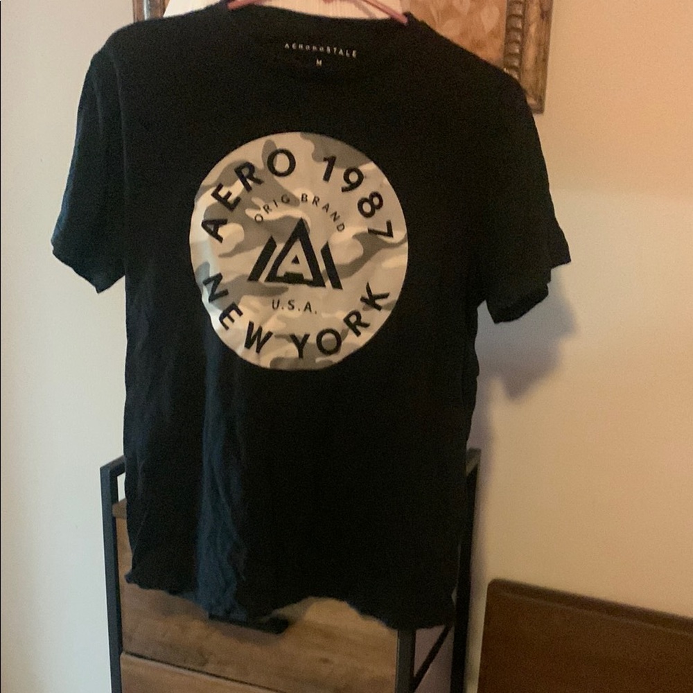 Aeropostale Black Graphic T-Shirt for Men
